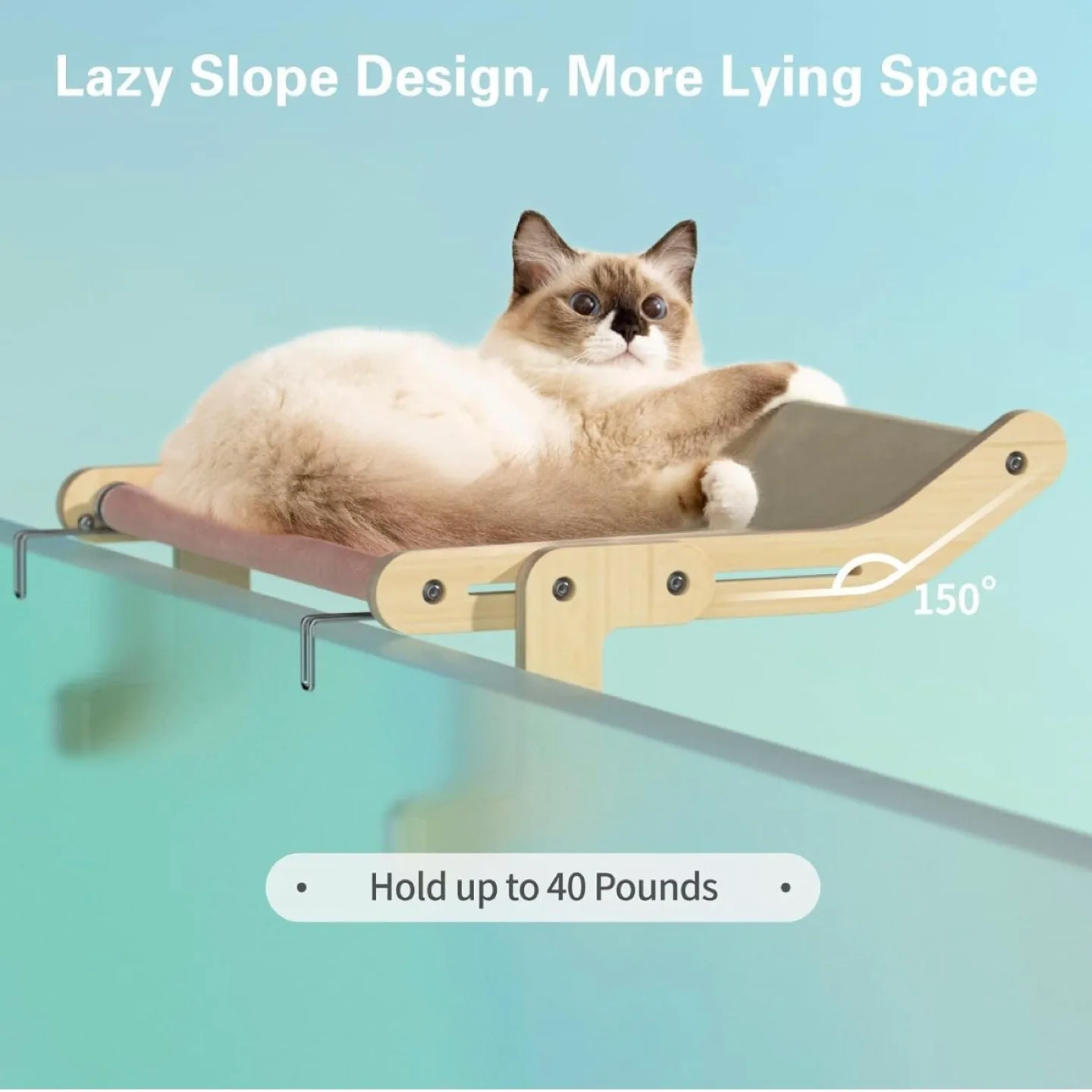 Cat Window Habitat Lounger Mount Hammock Window Seat Bed Frame image indicator(4)