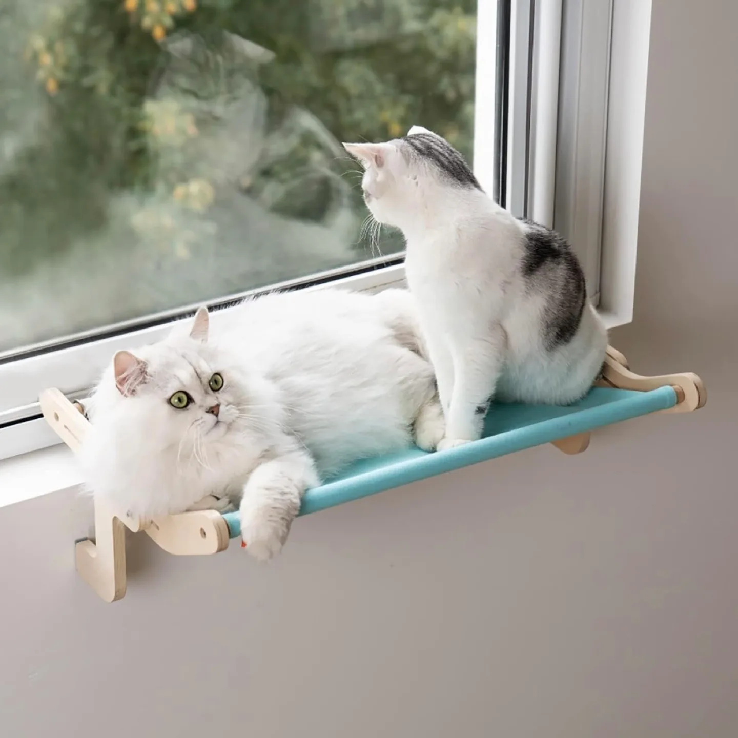 Cat Window Habitat Lounger Mount Hammock Window Seat Bed Frame image indicator(6)