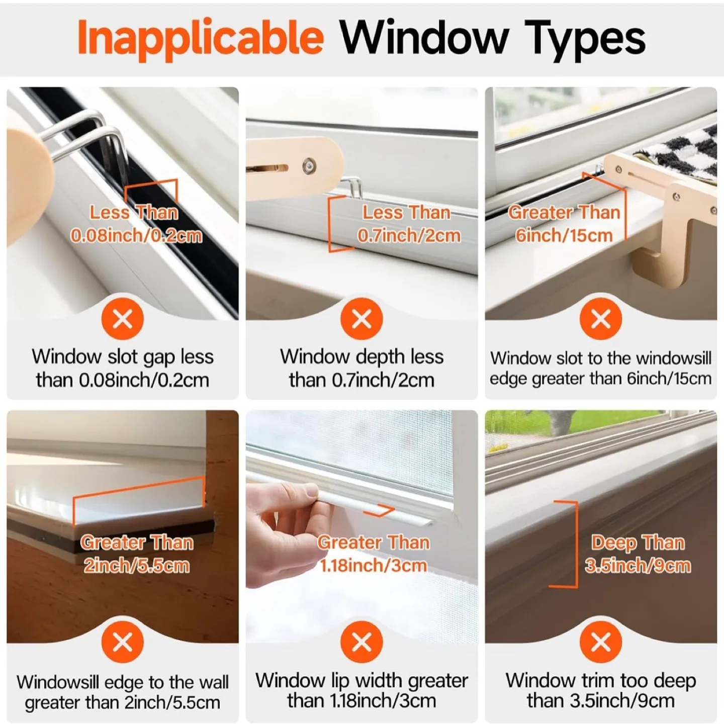 Cat Window Habitat Lounger Mount Hammock Window Seat Bed Frame image indicator(7)