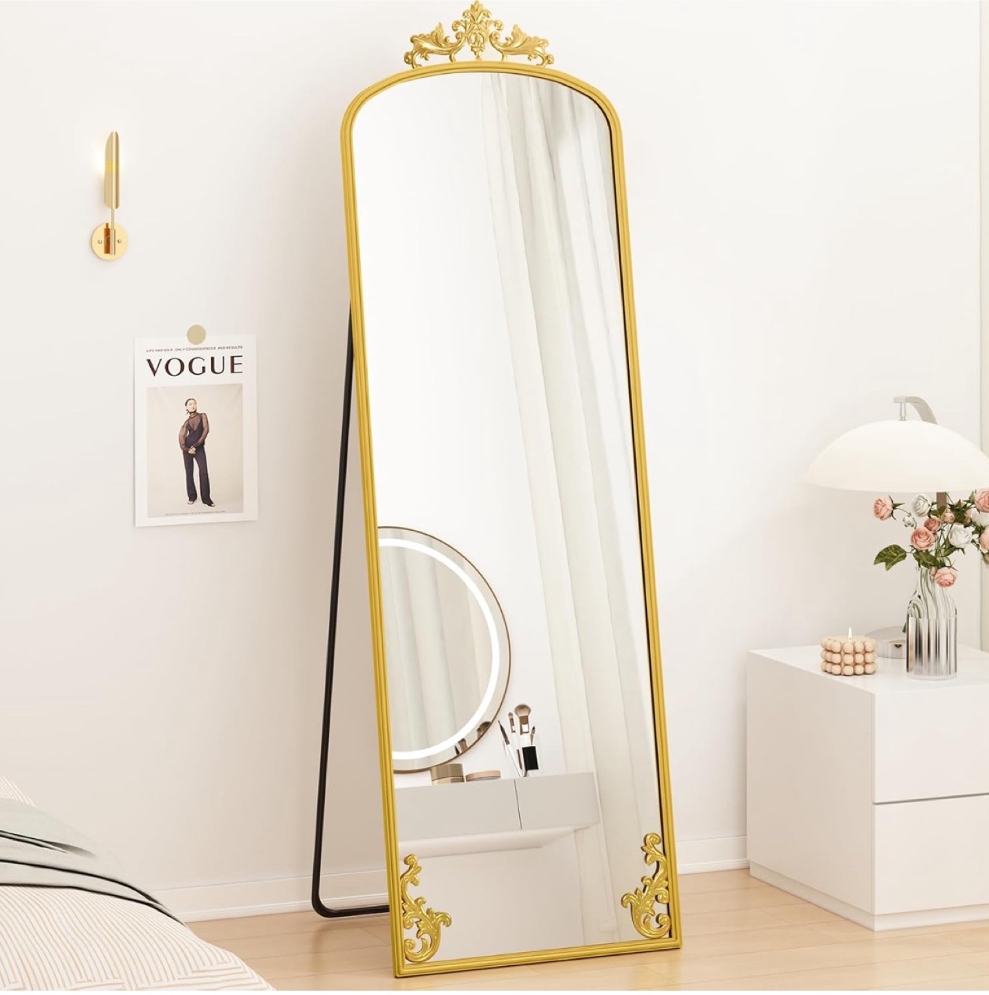 Gold Framed Full Length Standing Mirror - photo 2