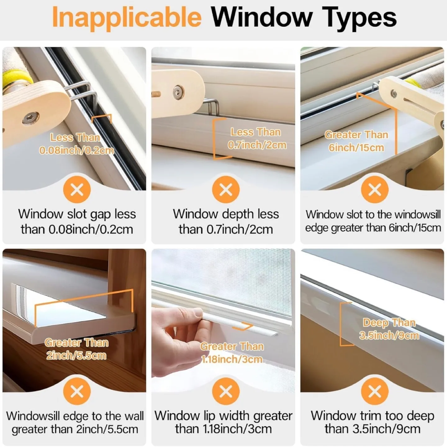 (Orange with pad) Cat Window Perch Cat Window Hammock Seat image indicator(4)