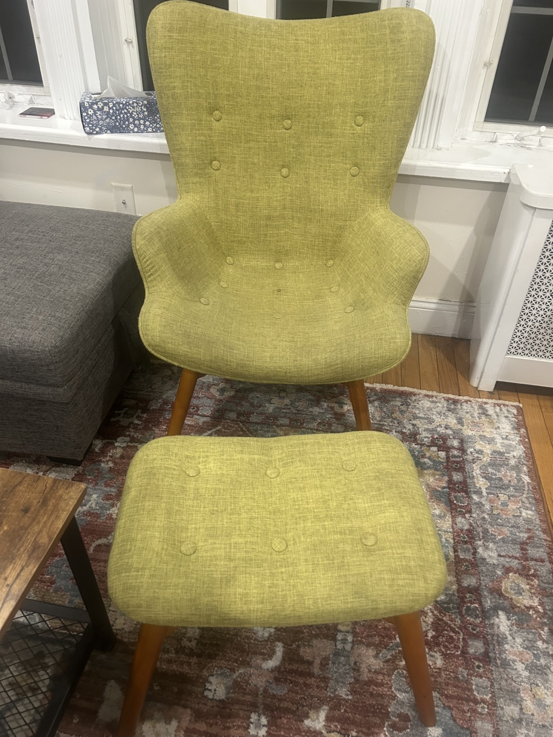 Accent Chair with Ottoman