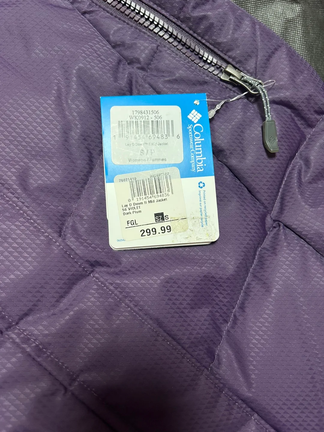 Columbia Winter Coat With Fur Trim