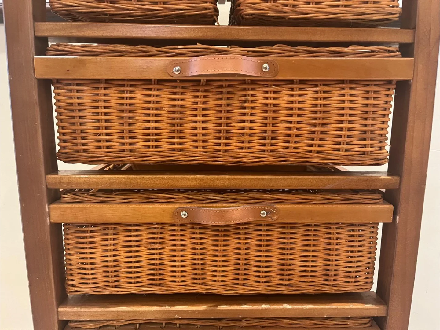 Beautiful rattan tall boy dresser $80 firm image indicator(4)