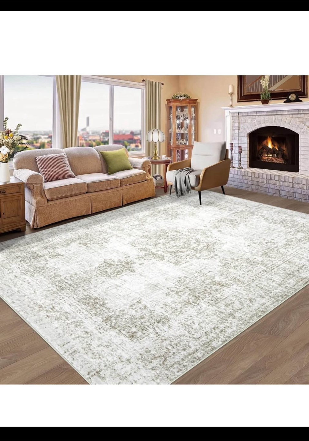 Vintage Rug - 6x9 Large Machine Washable Boho Moroccan Rug - photo 2