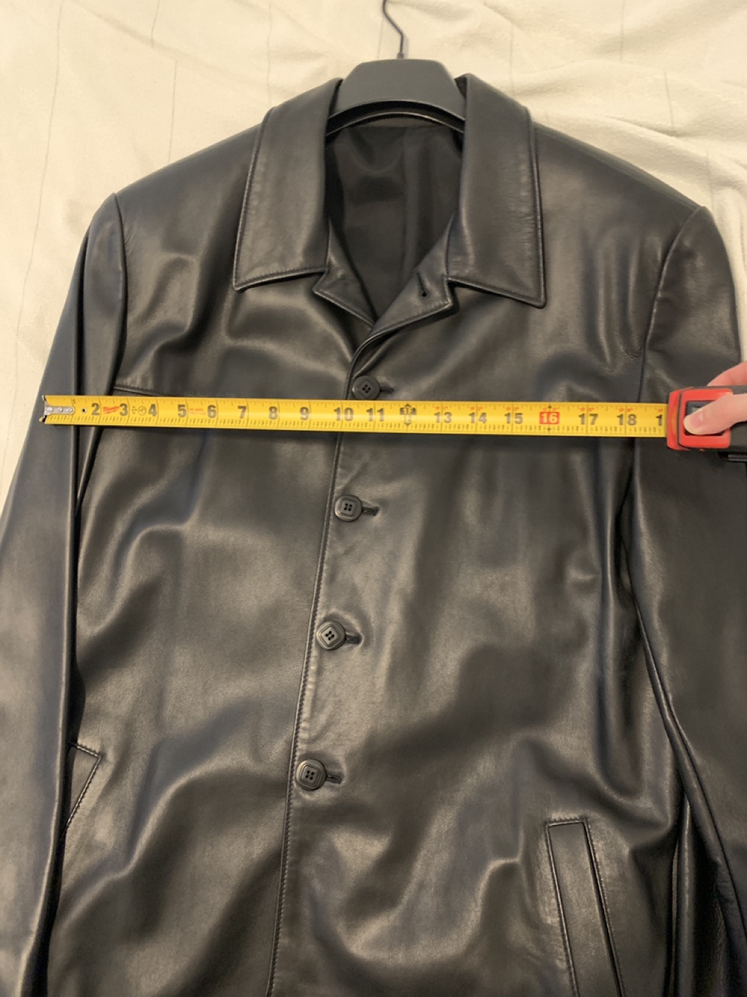 Brand new Men's Black Leather Jacket Size 40 - photo 2