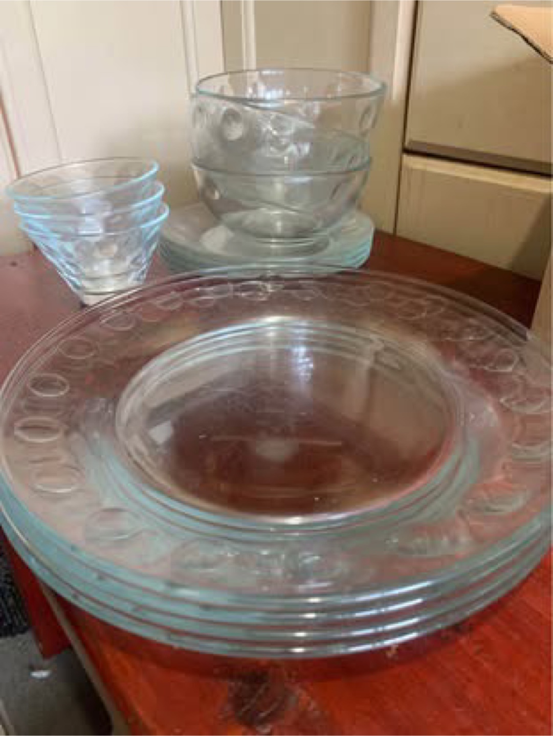 Glass Bowl and Plate Set - photo 2
