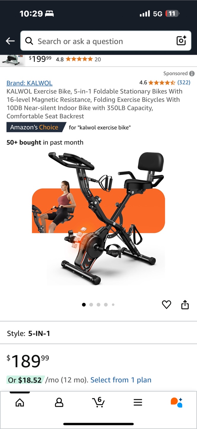 Foldable Stationary Exercise Bike new in box