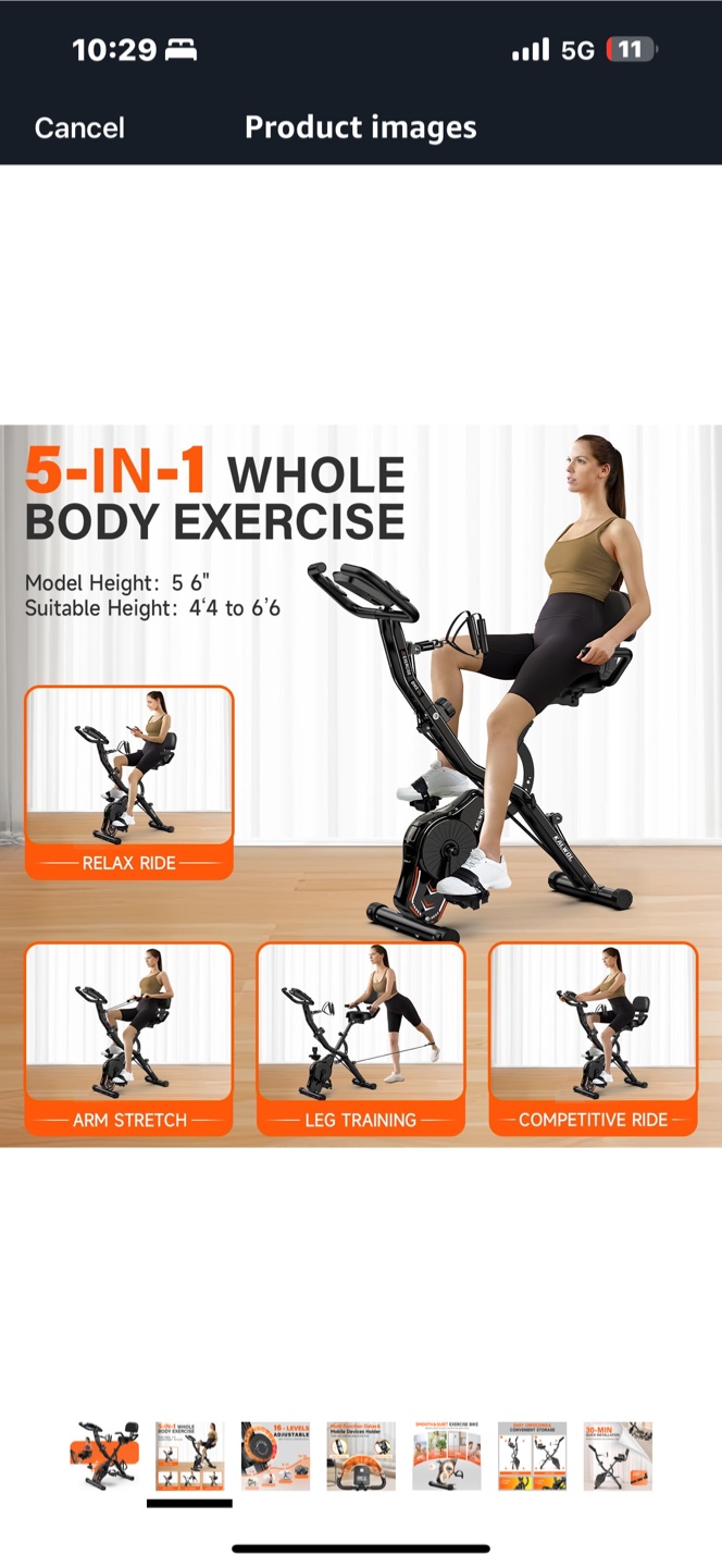 Foldable Stationary Exercise Bike new in box - photo 4