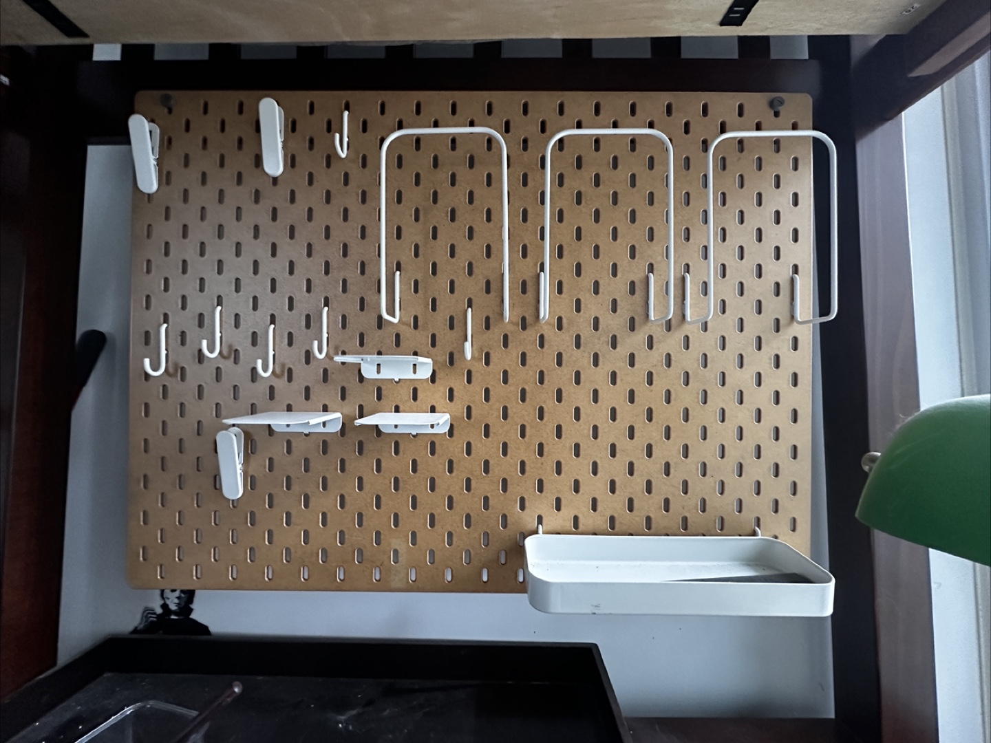 IKEA hanging pegboard
