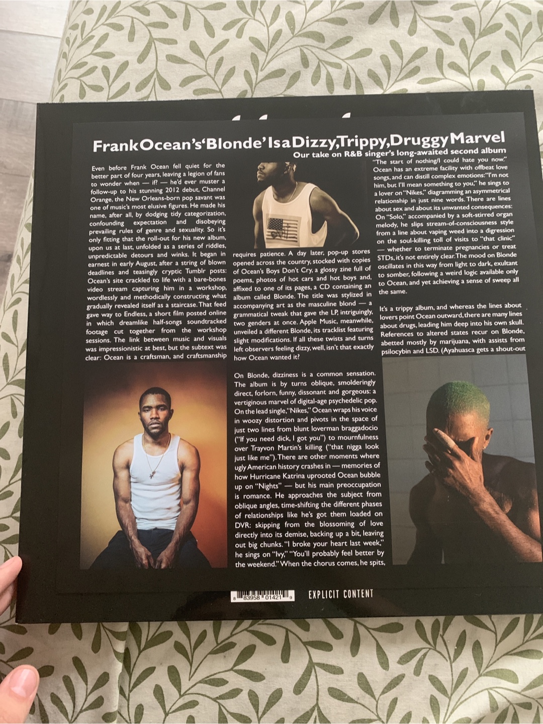 Frank Ocean 'Blonde' Vinyl Record - photo 2