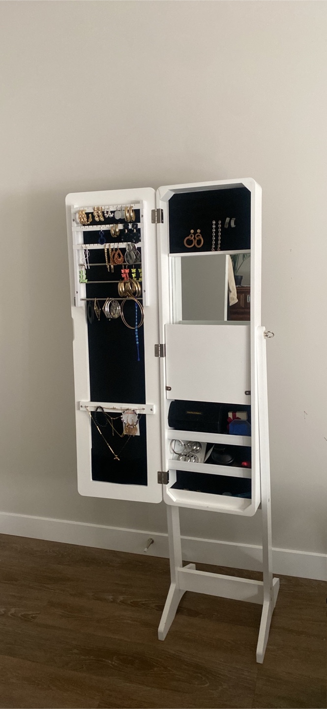 Standing Jewellery Mirror Amoire with Light up Mirror - photo 4
