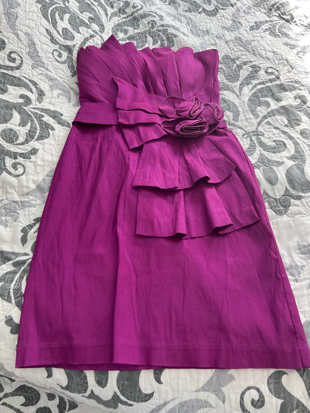 Strapless Purple Dress thumbnail