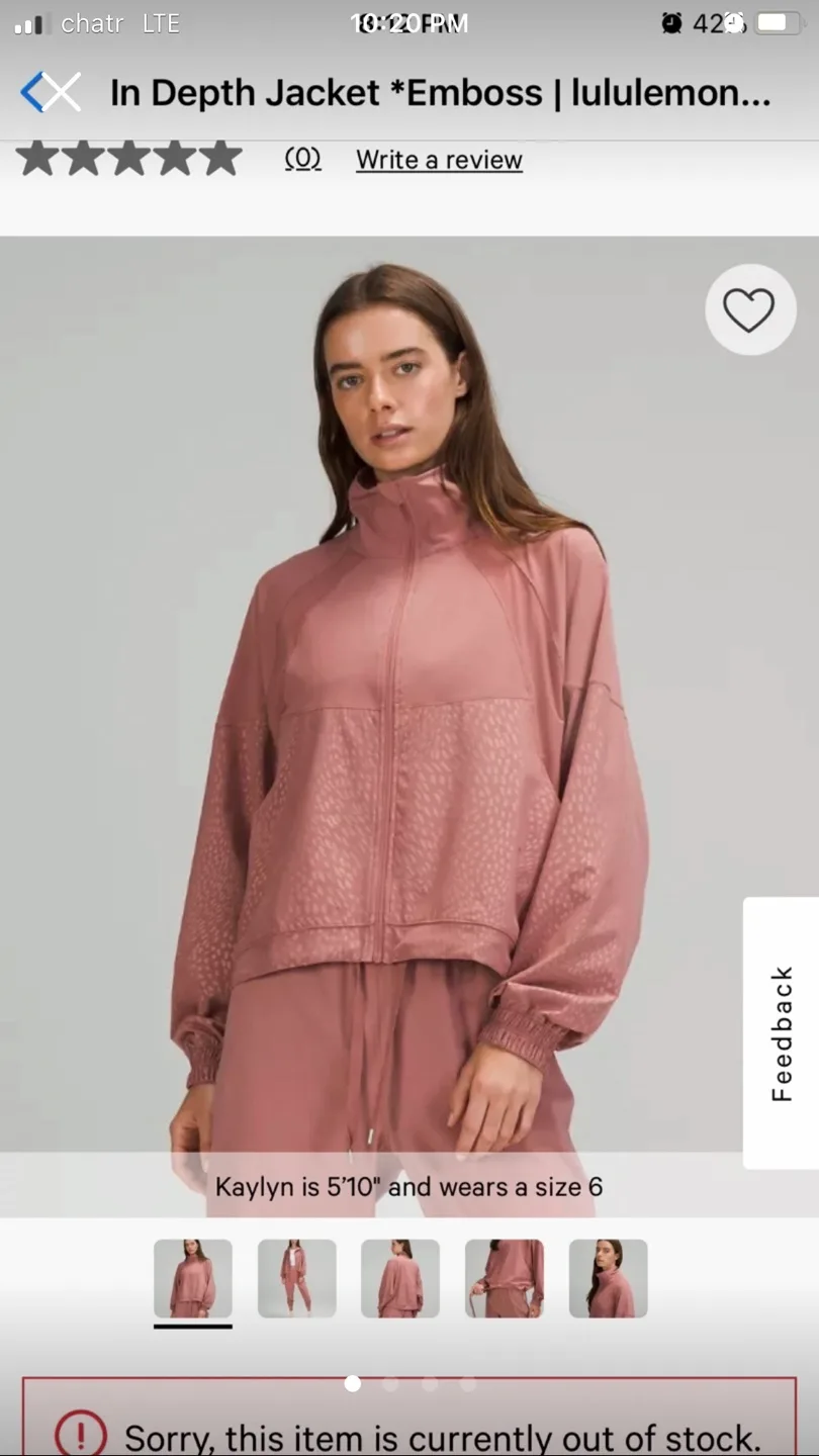 Lululemon Jacket size 6 thumbnail
