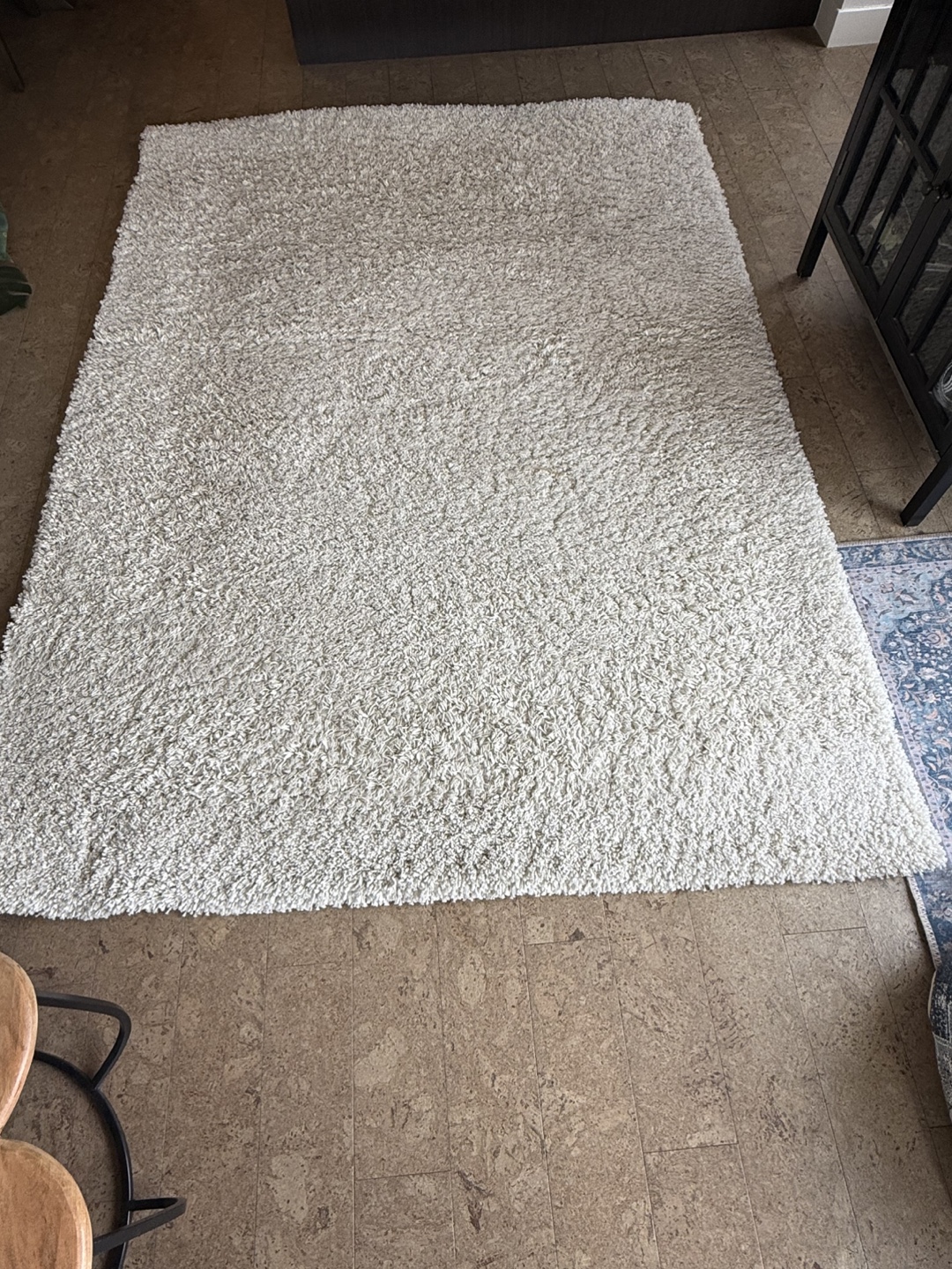 White Shag Area Rug