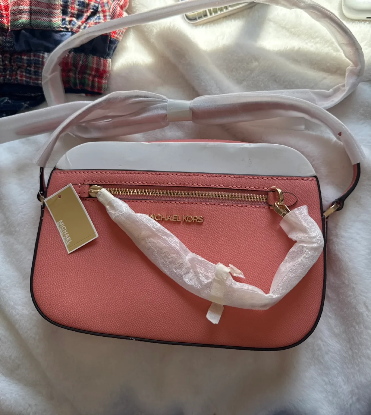Brand New Summery Coral Michael Kors Bag
