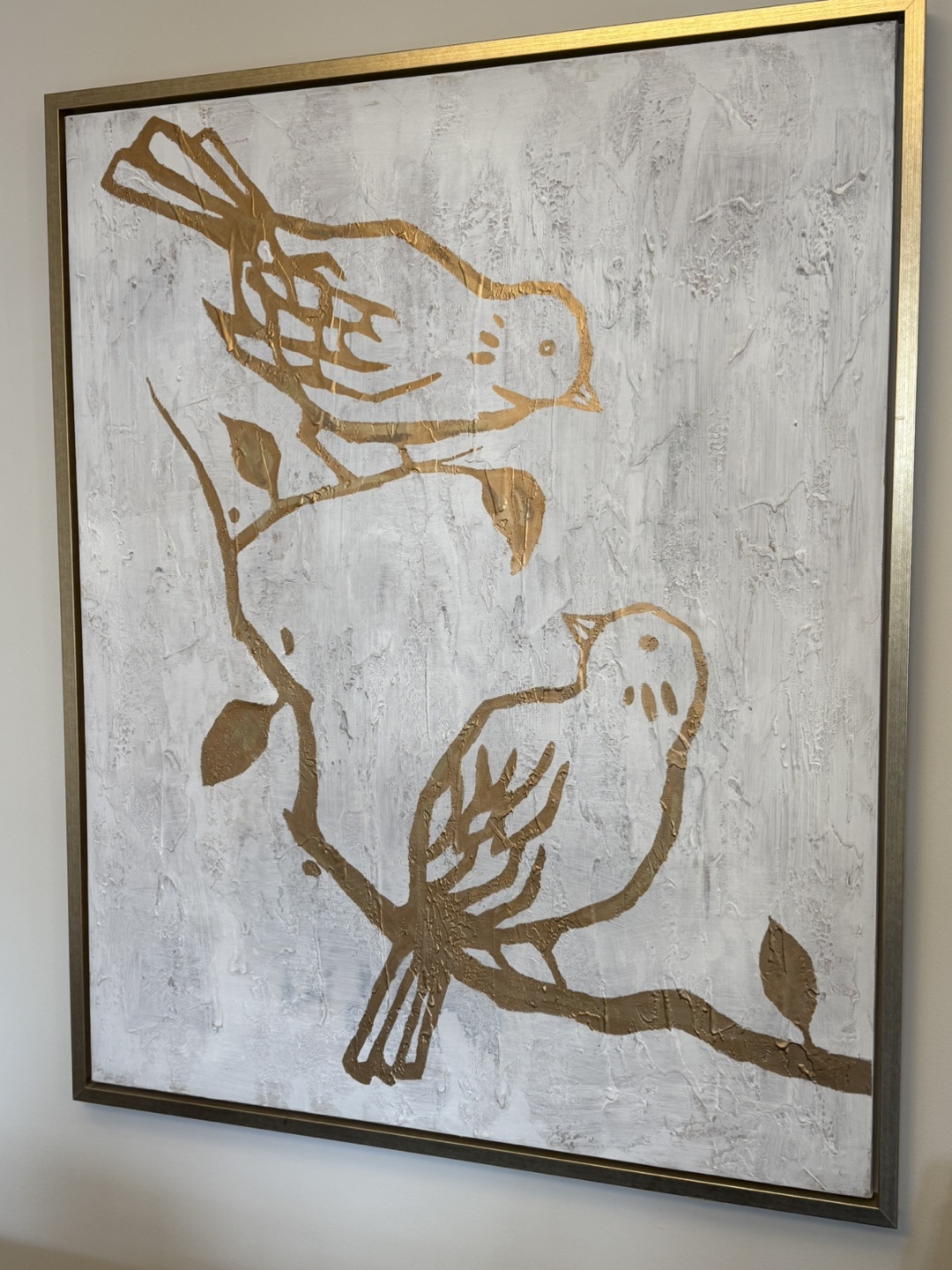 Framed Bird Painting