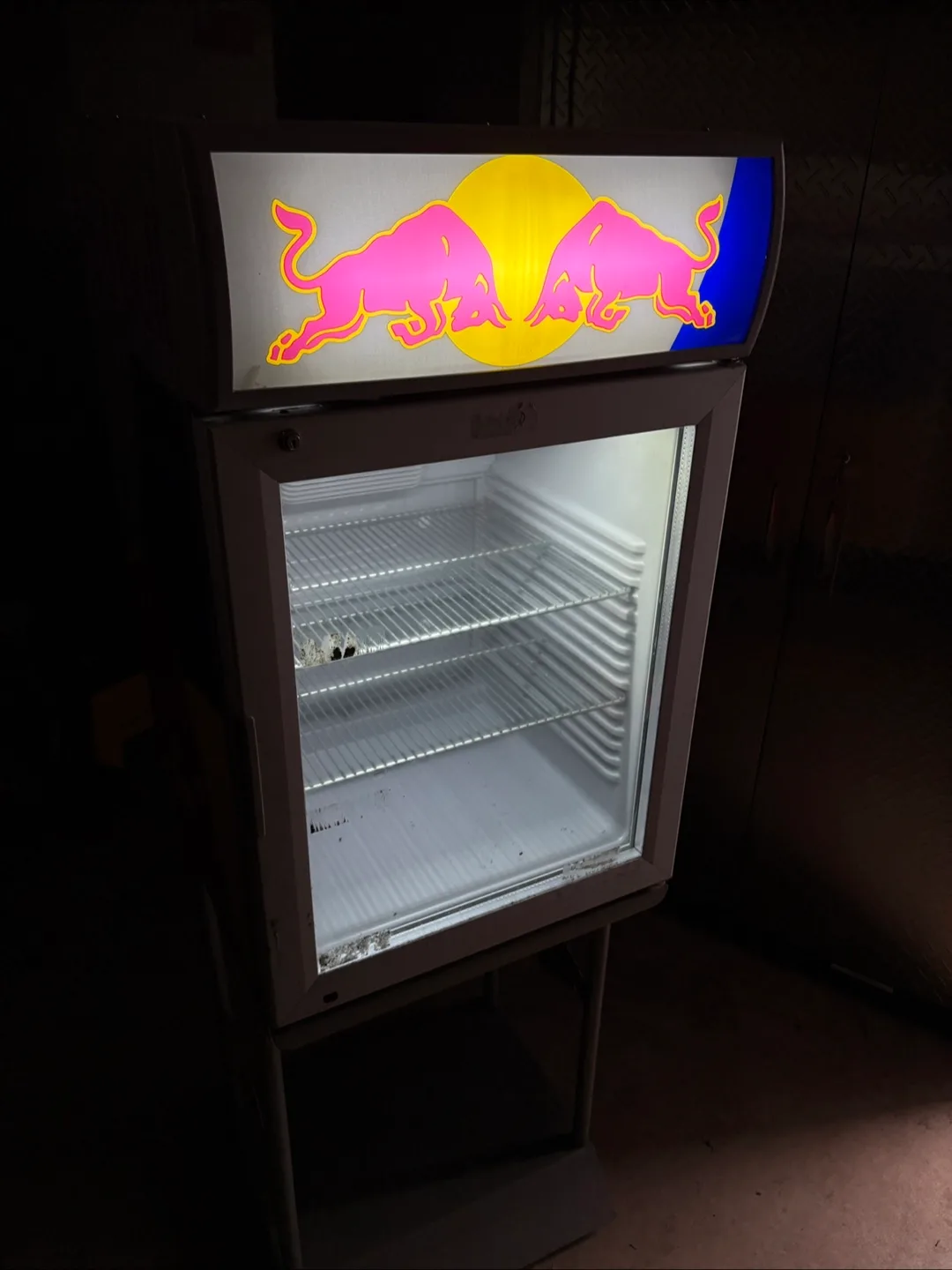 Red Bull Fridge including rare Red Bull Metal Stand. image indicator(5)