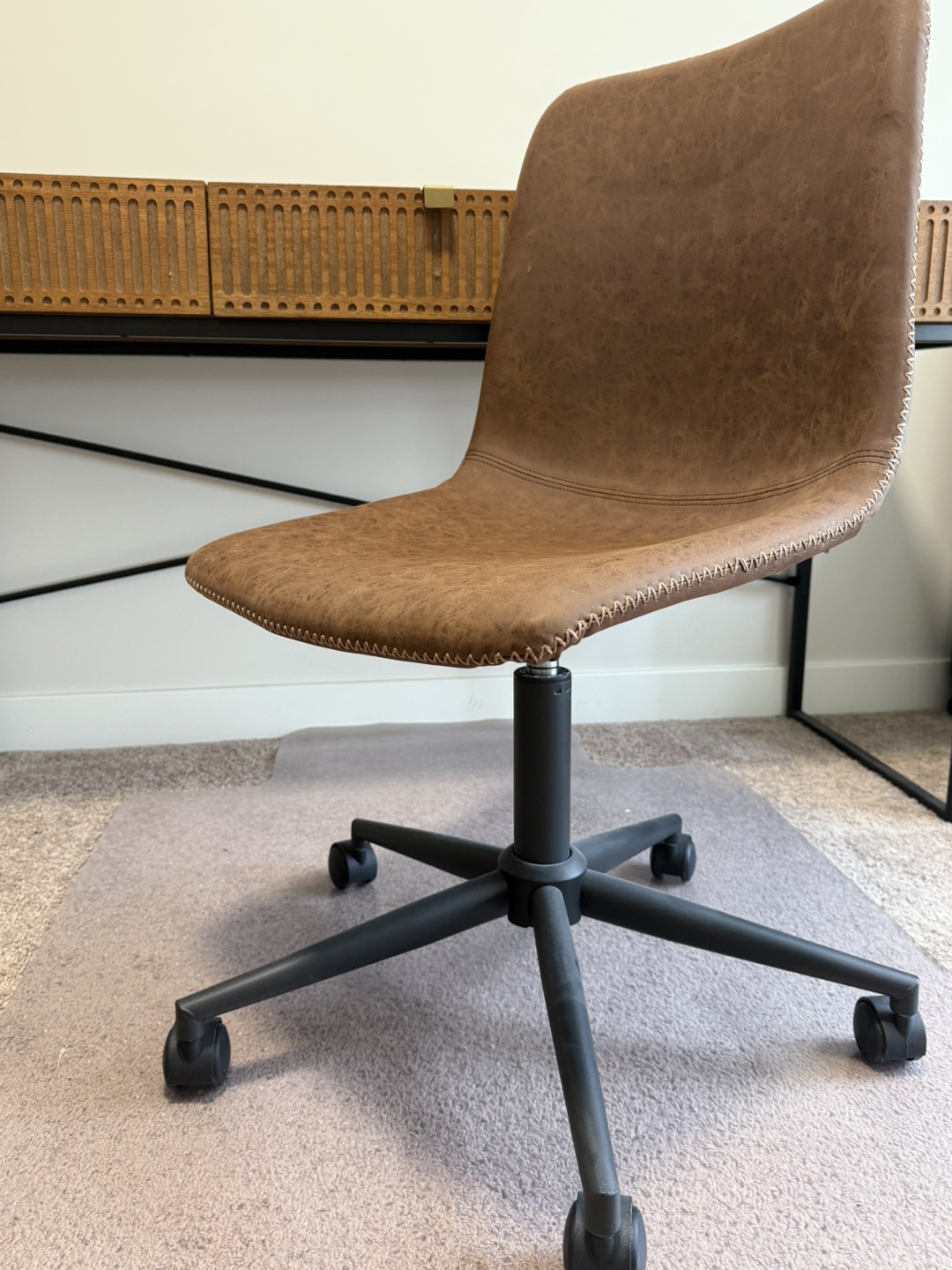 Brown Office Chair with Wheels