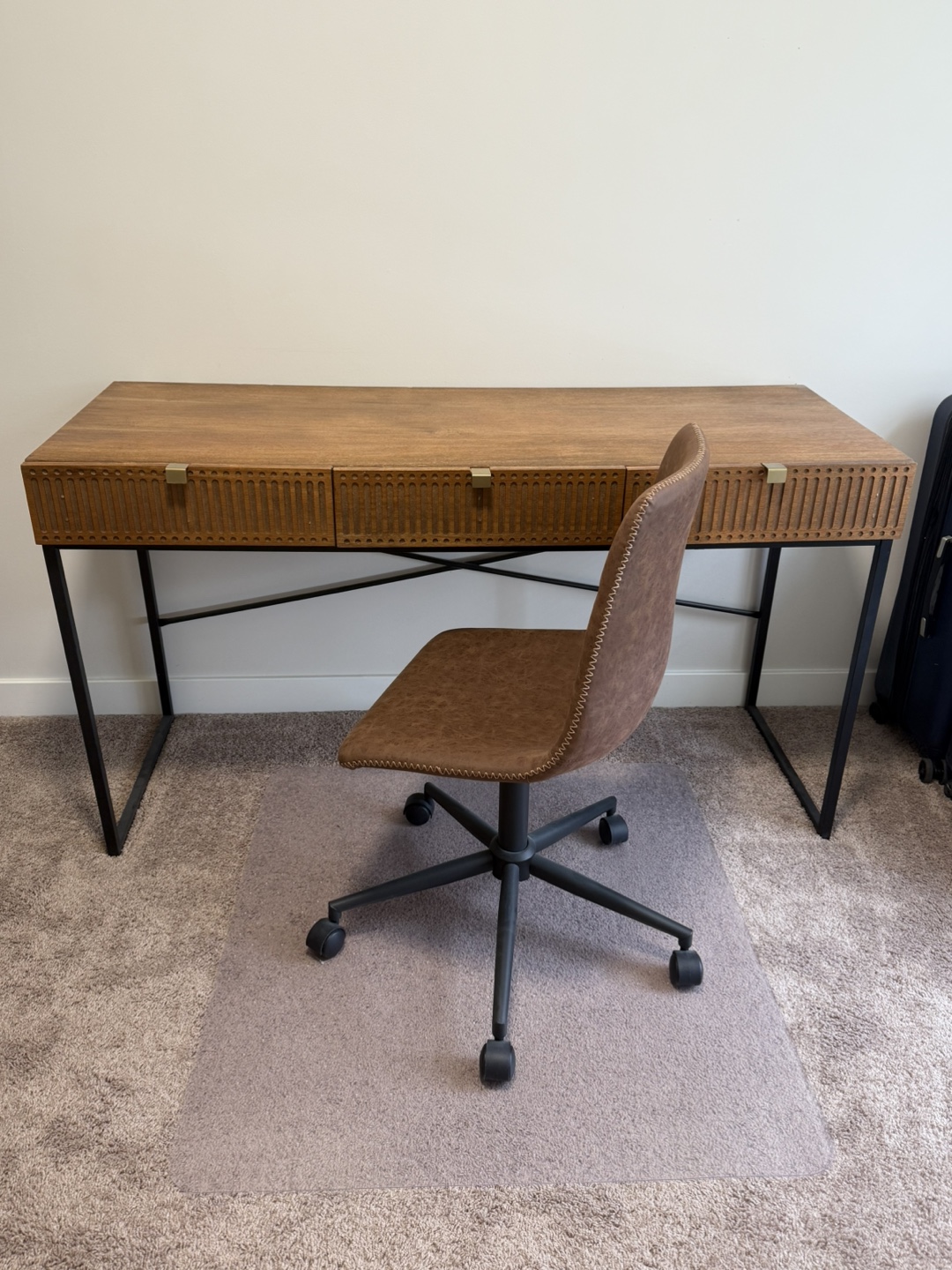 Brown Office Chair with Wheels - photo 2