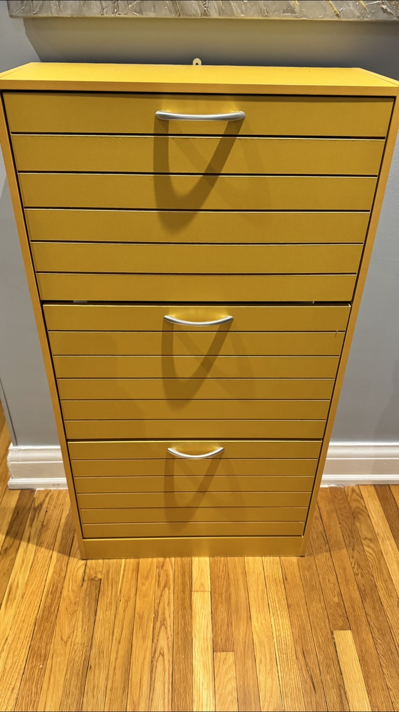 Yellow Shoe Cabinet