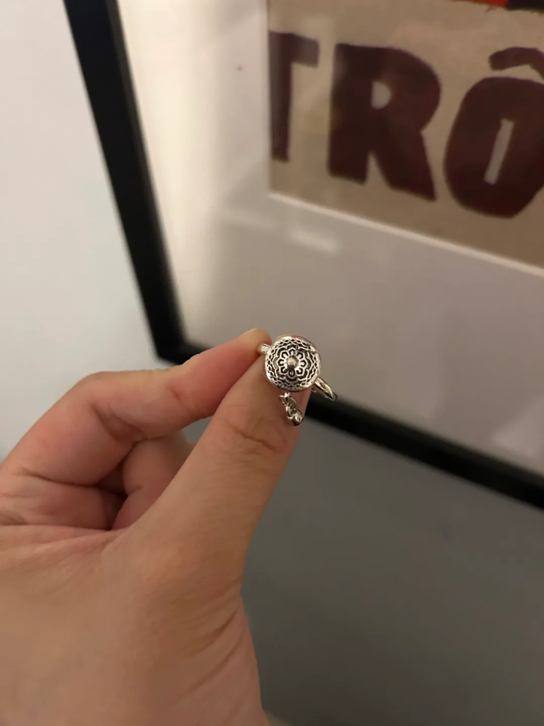 Silver Ring fidget, spinner, anxiety, stress relief ring image indicator(3)