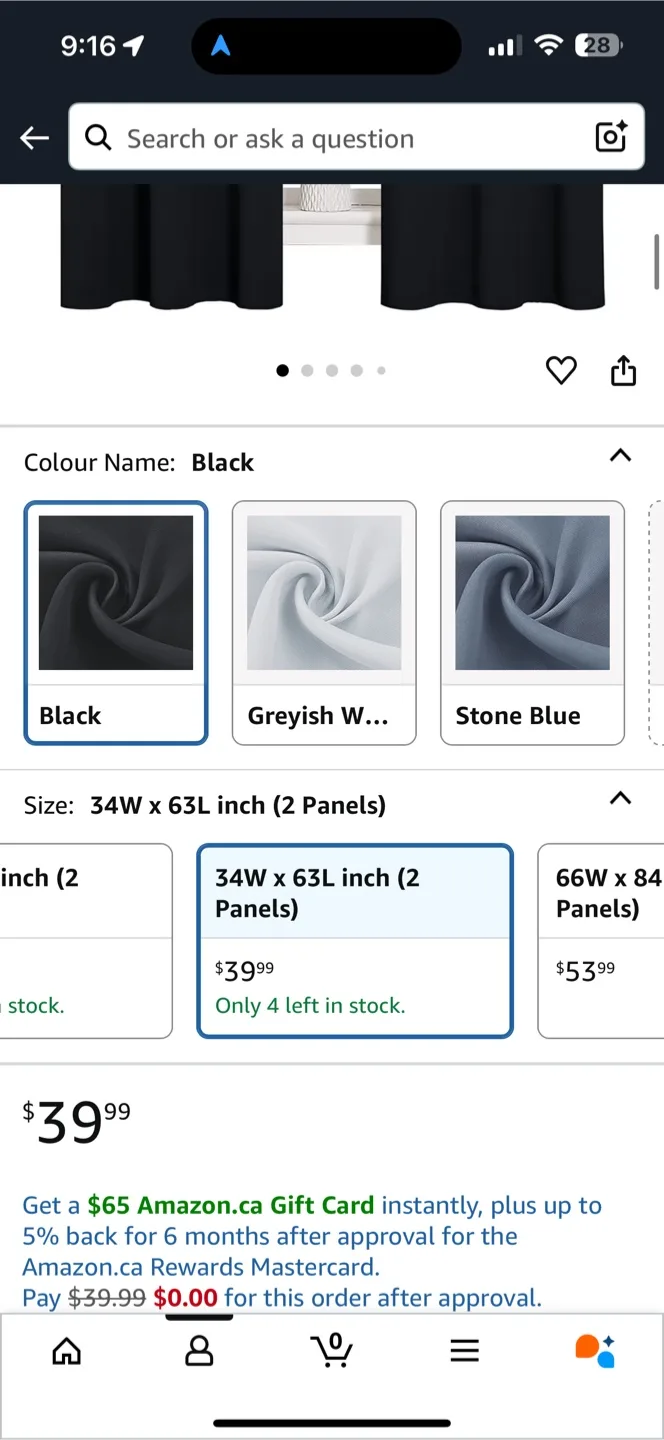 Blackout Curtains 34W x 63L image indicator(2)
