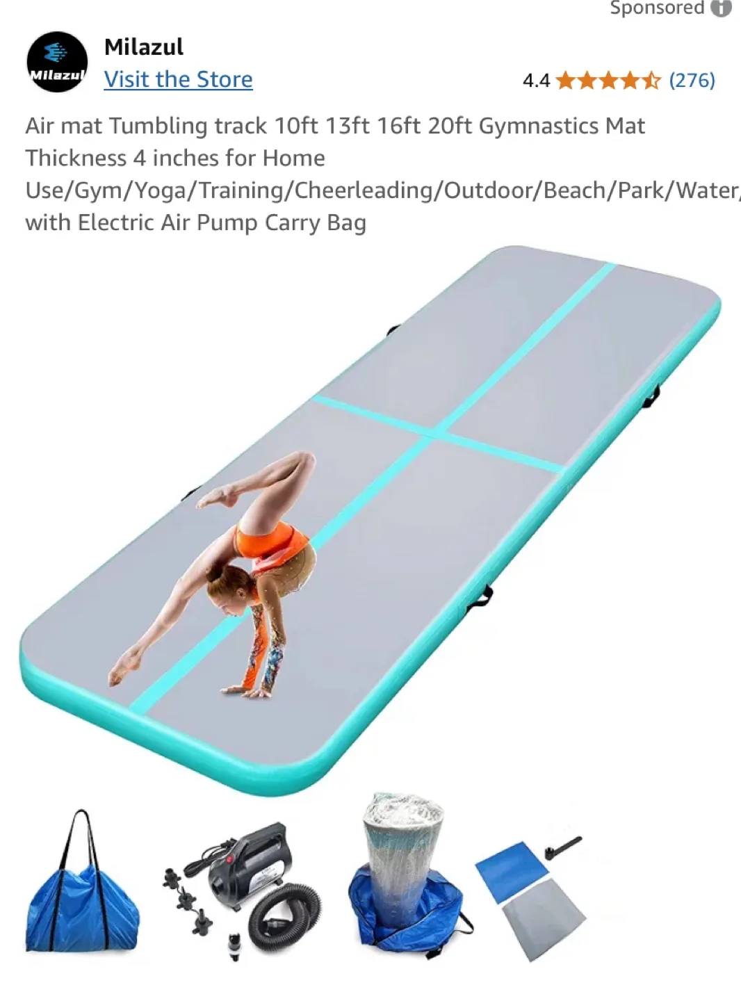 10ft Inflatable Air Mat thumbnail