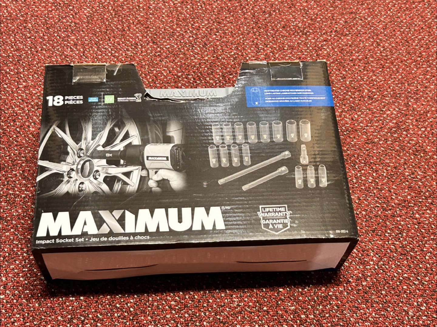 Maximum 18 Piece 1/2” Impact Socket Set