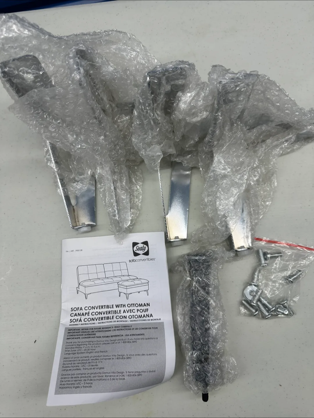 *New, never used* Sealy ottoman with storage image indicator(5)