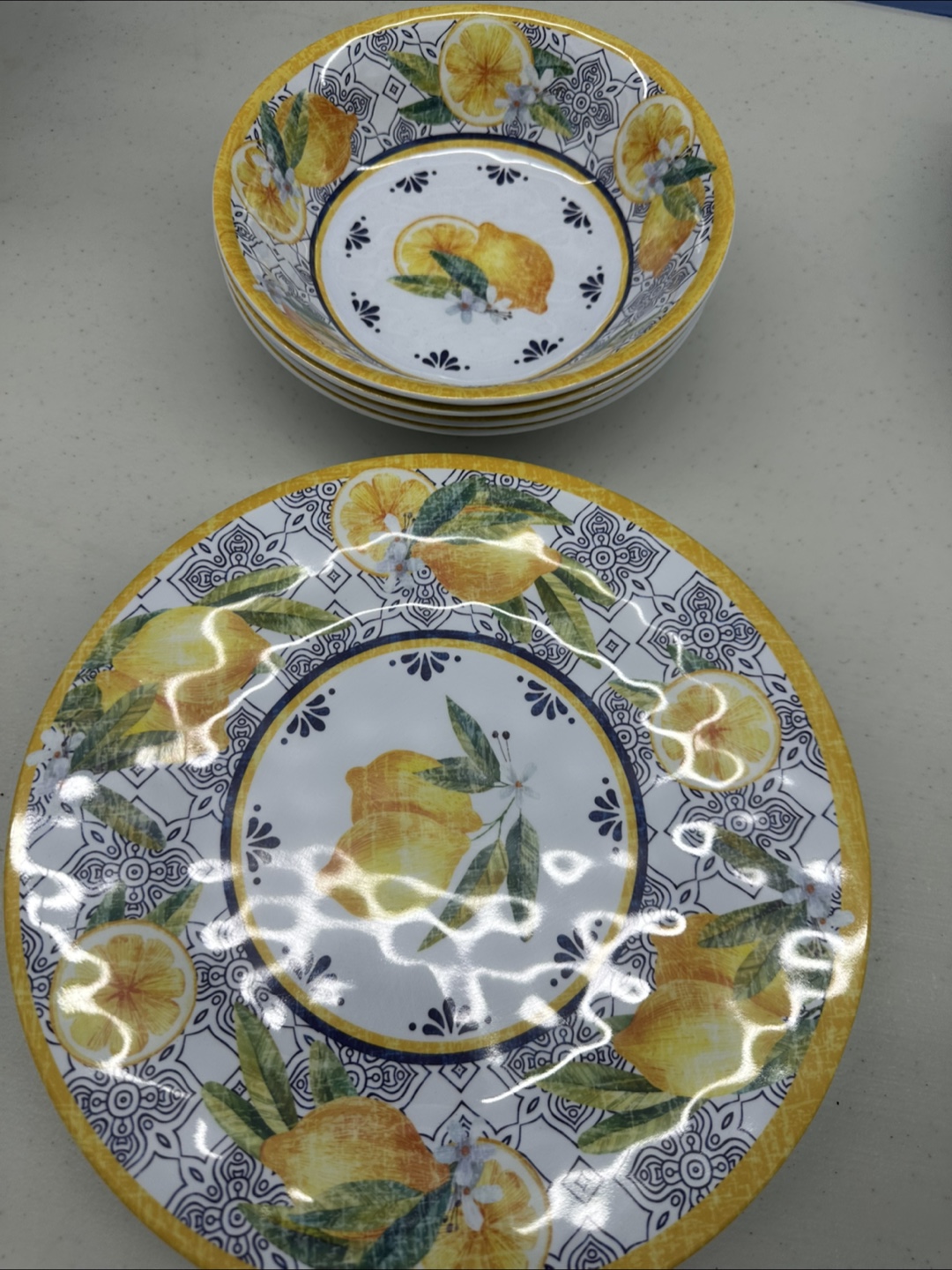*Like new* Melamine Plate and Bowl Set