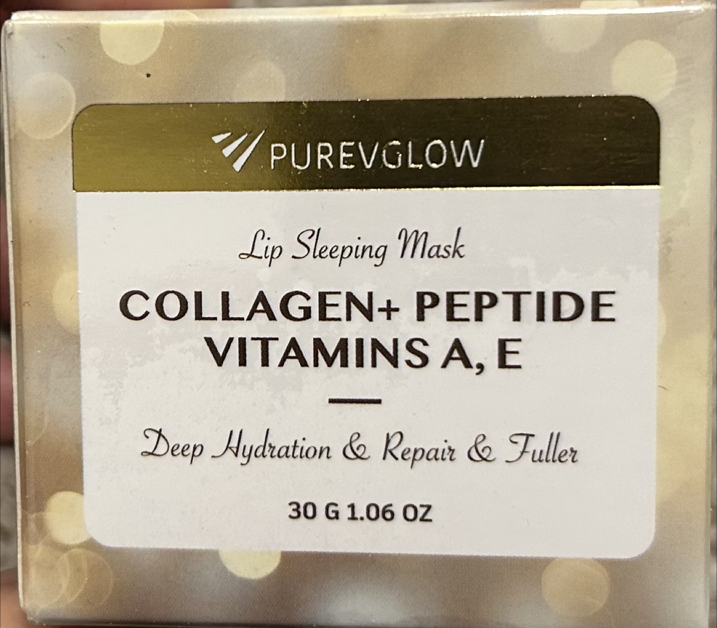 NEW Purevglow Lip Collagen Peptide Sleeping Mask, 30g