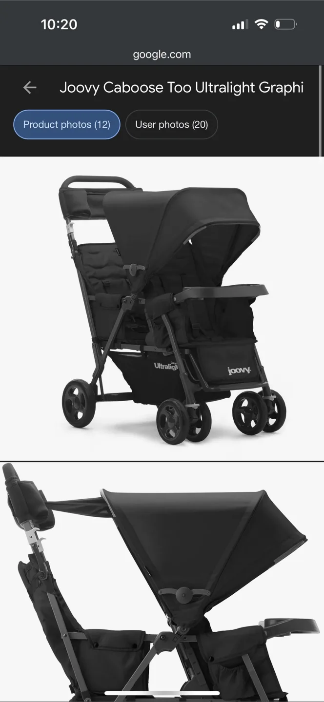 Joovy Caboose Too Ultralight Graphit Double Stroller image indicator(2)