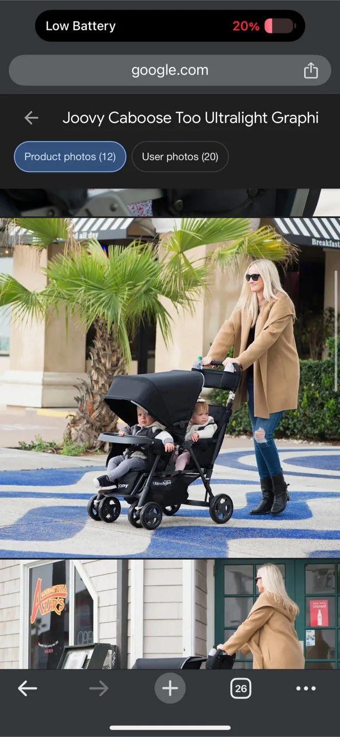 Joovy Caboose Too Ultralight Graphit Double Stroller image indicator(3)