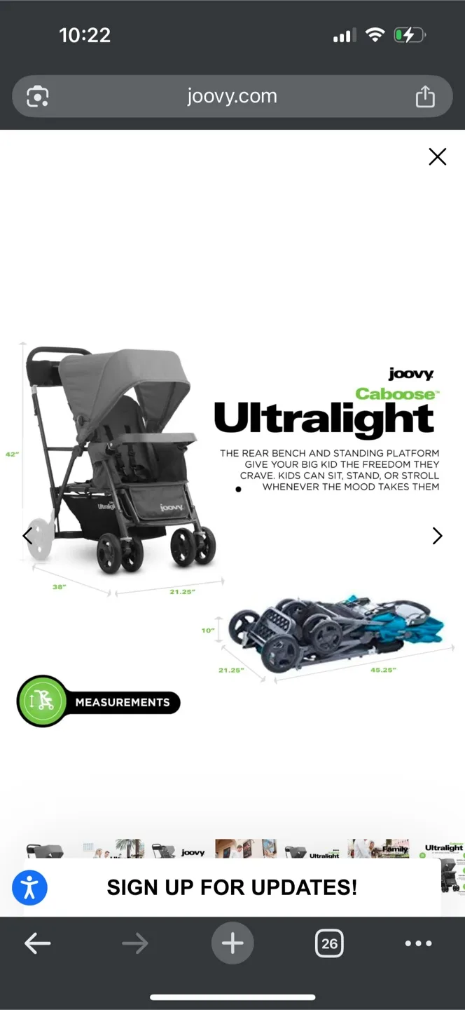 Joovy Caboose Too Ultralight Graphit Double Stroller image indicator(10)