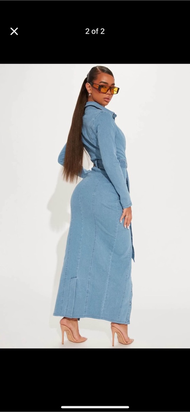 Denim Maxi Dress - photo 2
