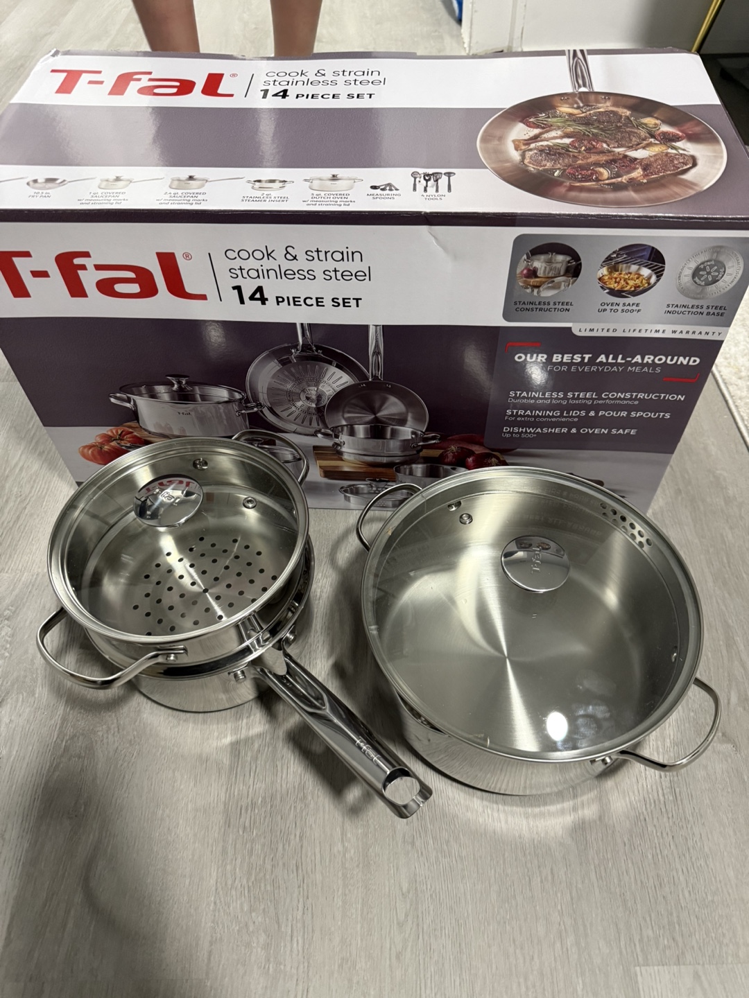 T-fal Stainless steel pots