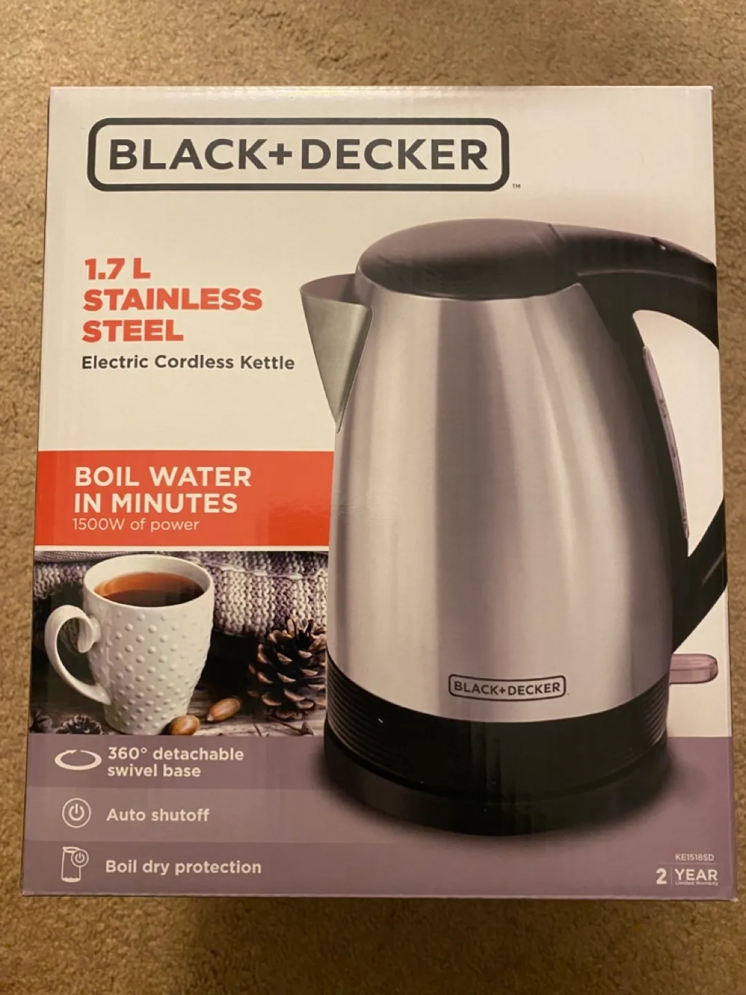 Black+Decker Electric Cordless Kettle thumbnail
