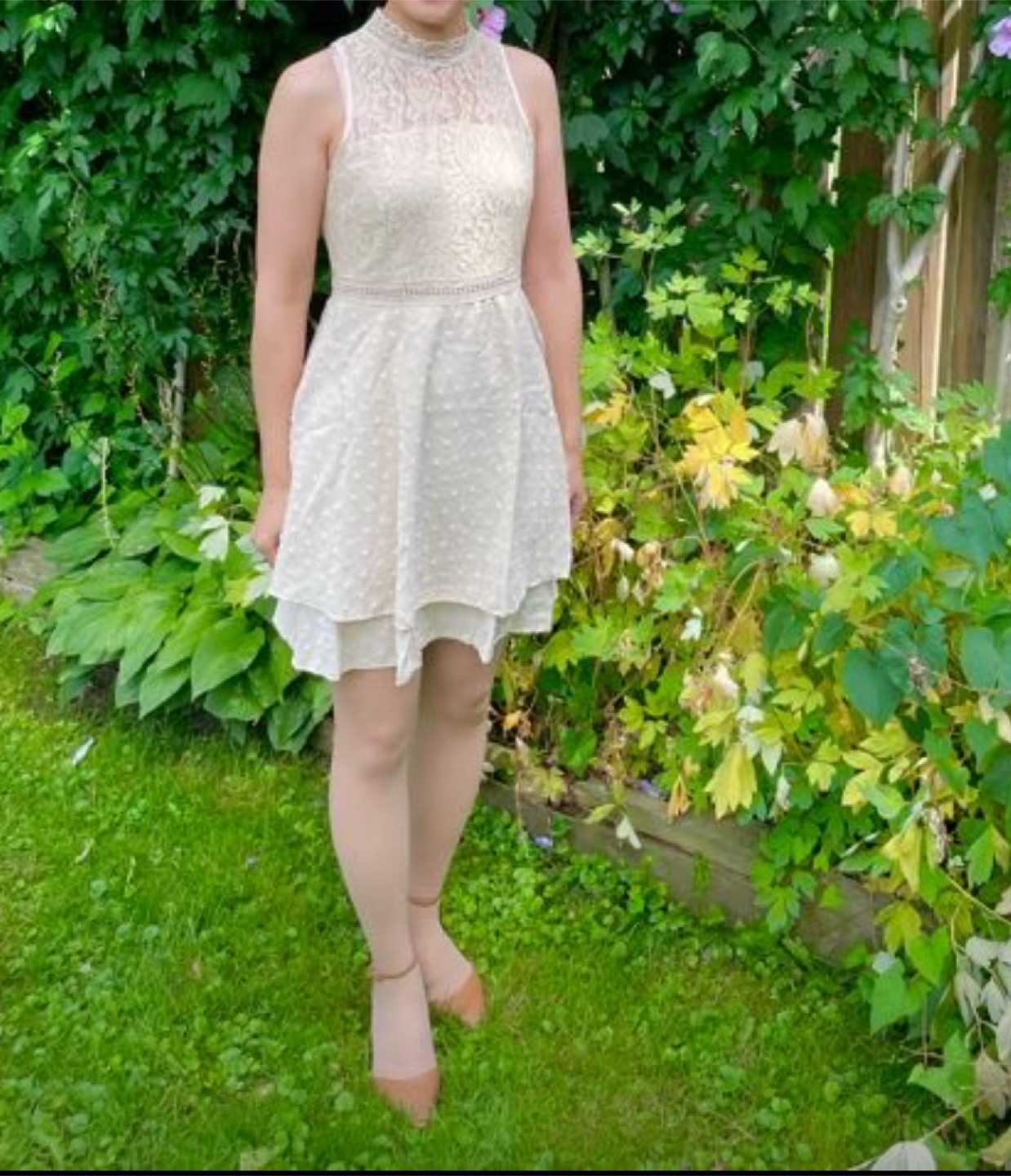 Cream-Coloured Lace Dress