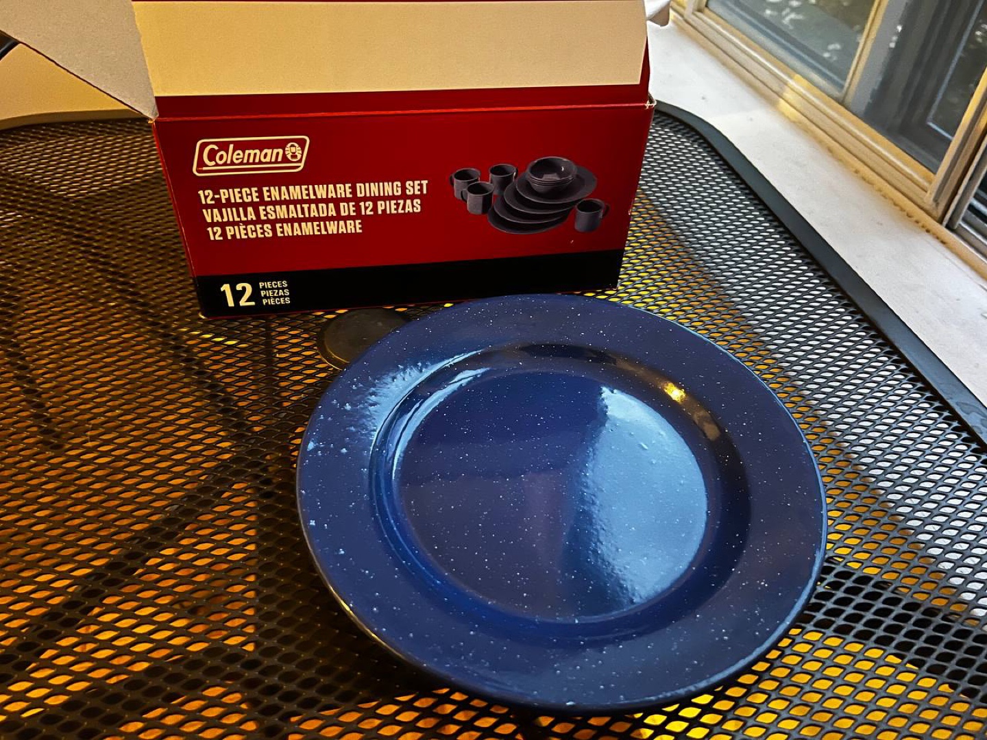 Coleman 12-Piece Enamelware Dining Set