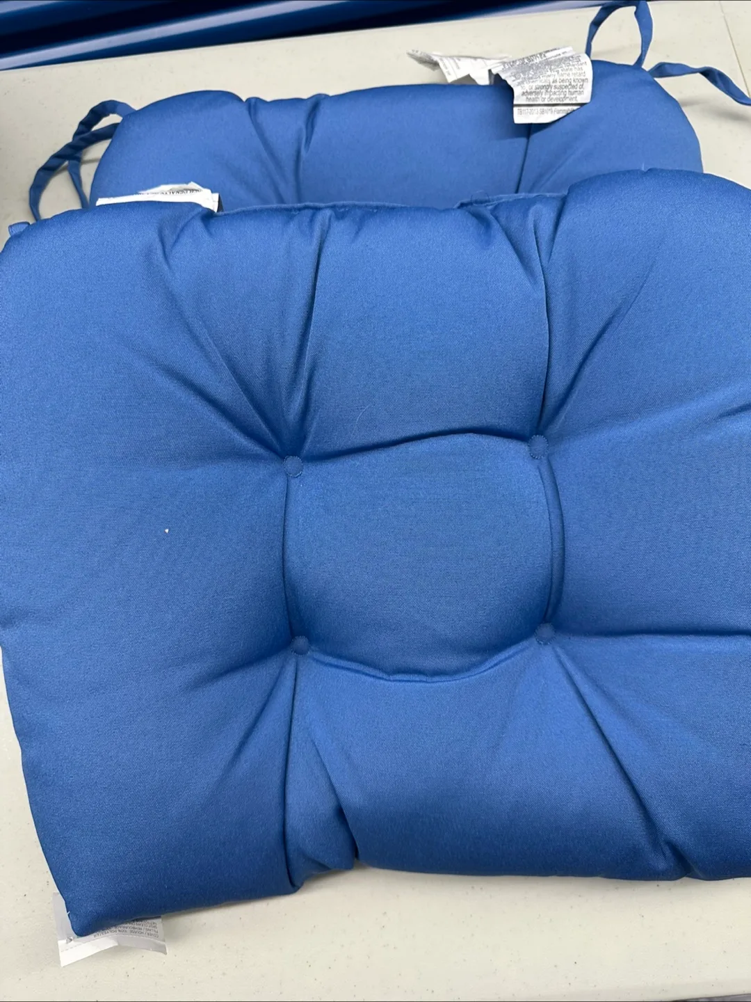 Blue outdoor Chair Cushions (2 pack) thumbnail