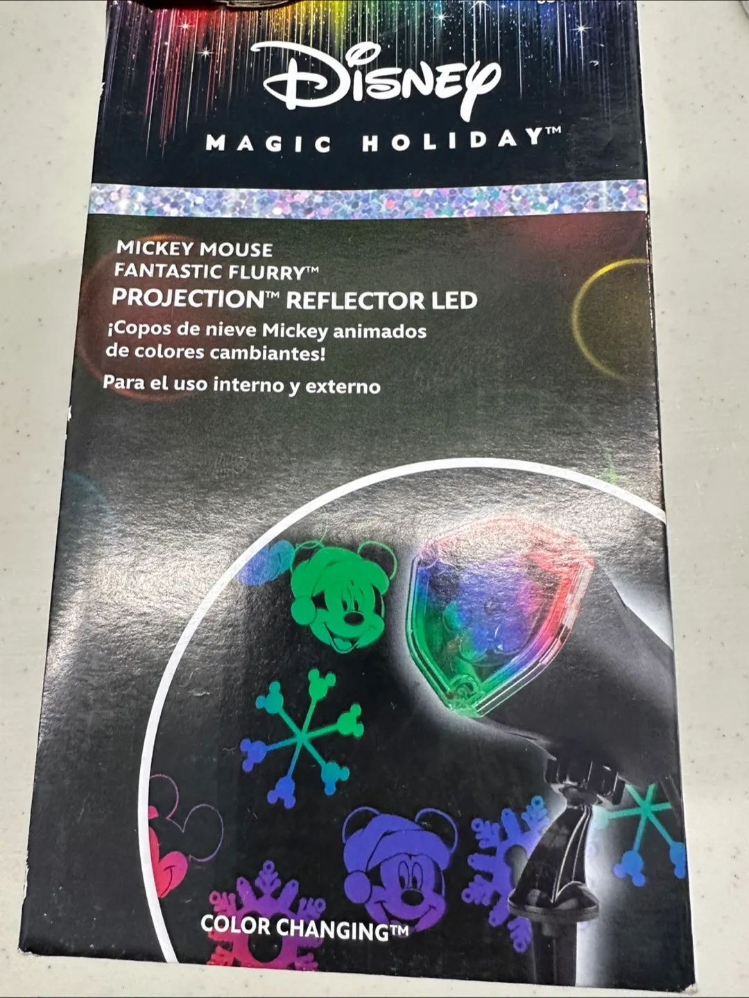 *New* Disney Magic Holiday Mickey Mouse Projection Reflector LED thumbnail