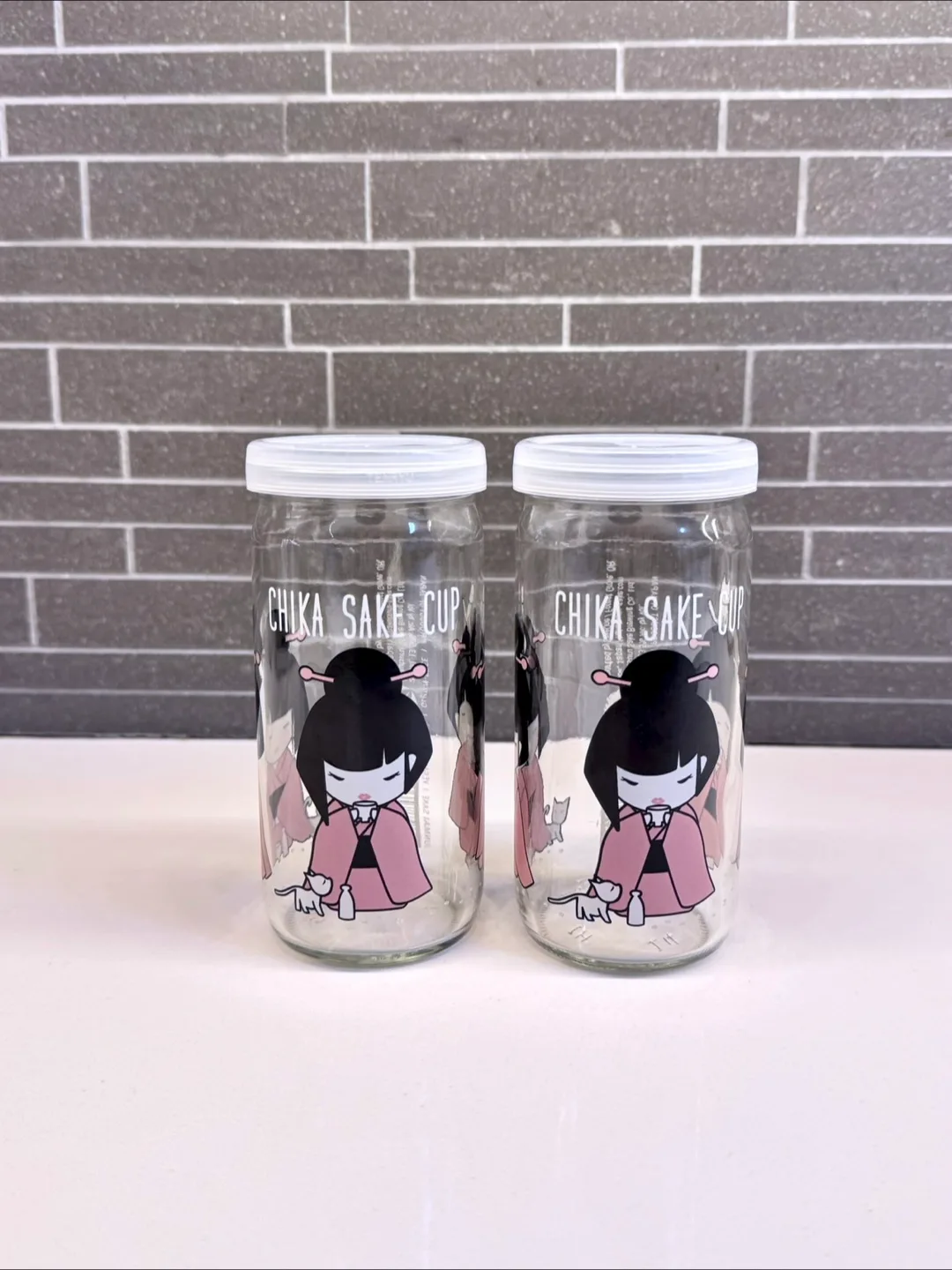 Sake Glass Cups with Lids thumbnail