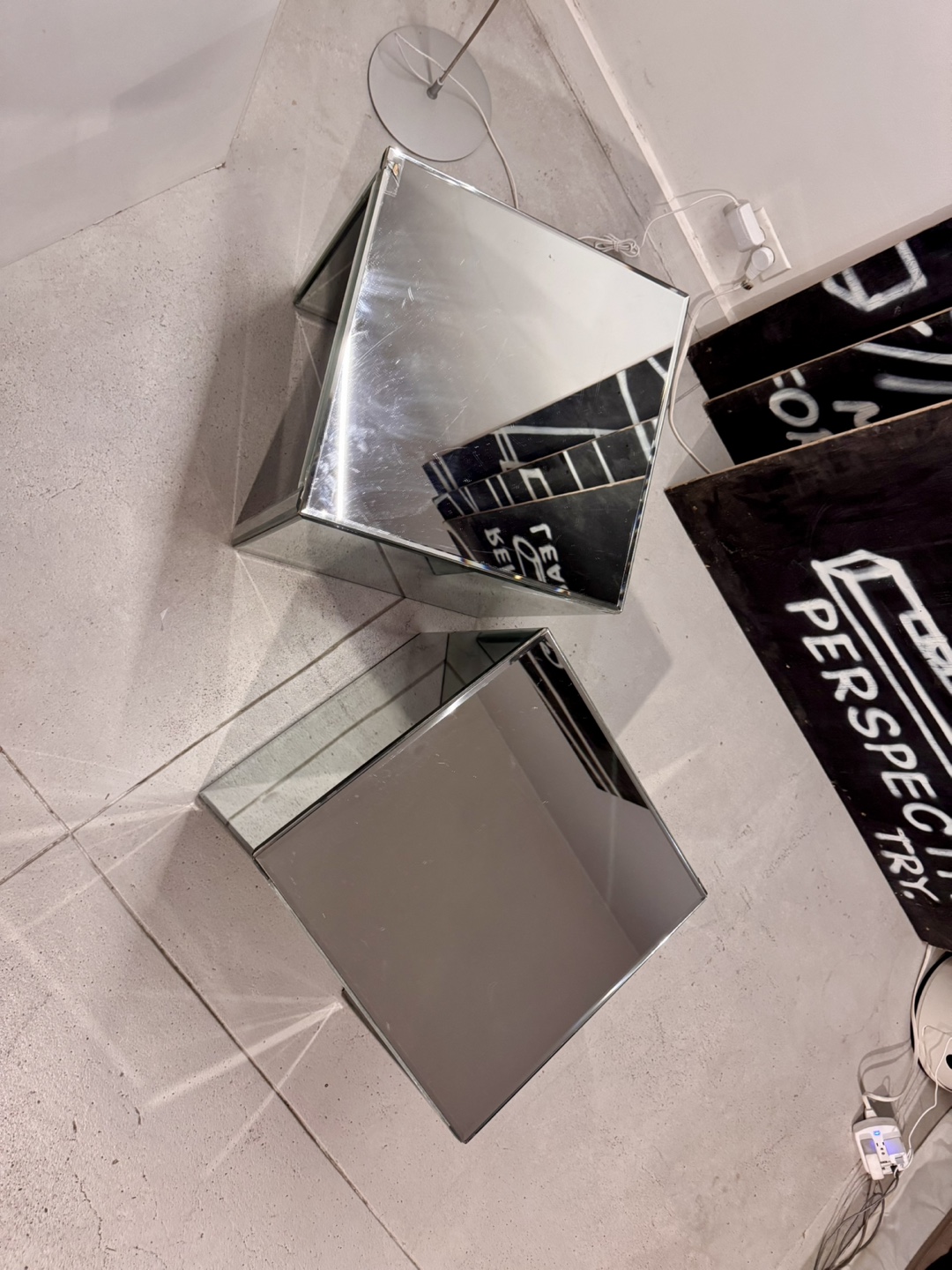 Mirrored Side Tables - photo 2