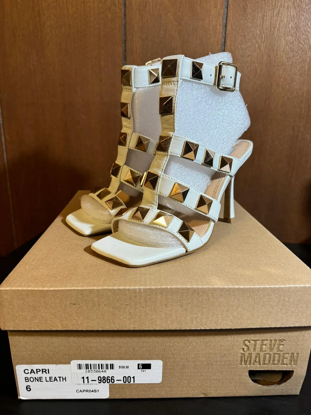 Steve Madden Capri Bone Leather Heels (Brand New!) thumbnail