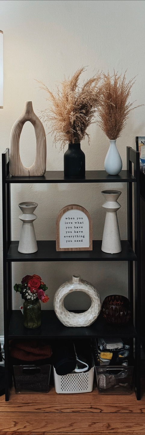 Storage shelf/ book shelf with all the decoration