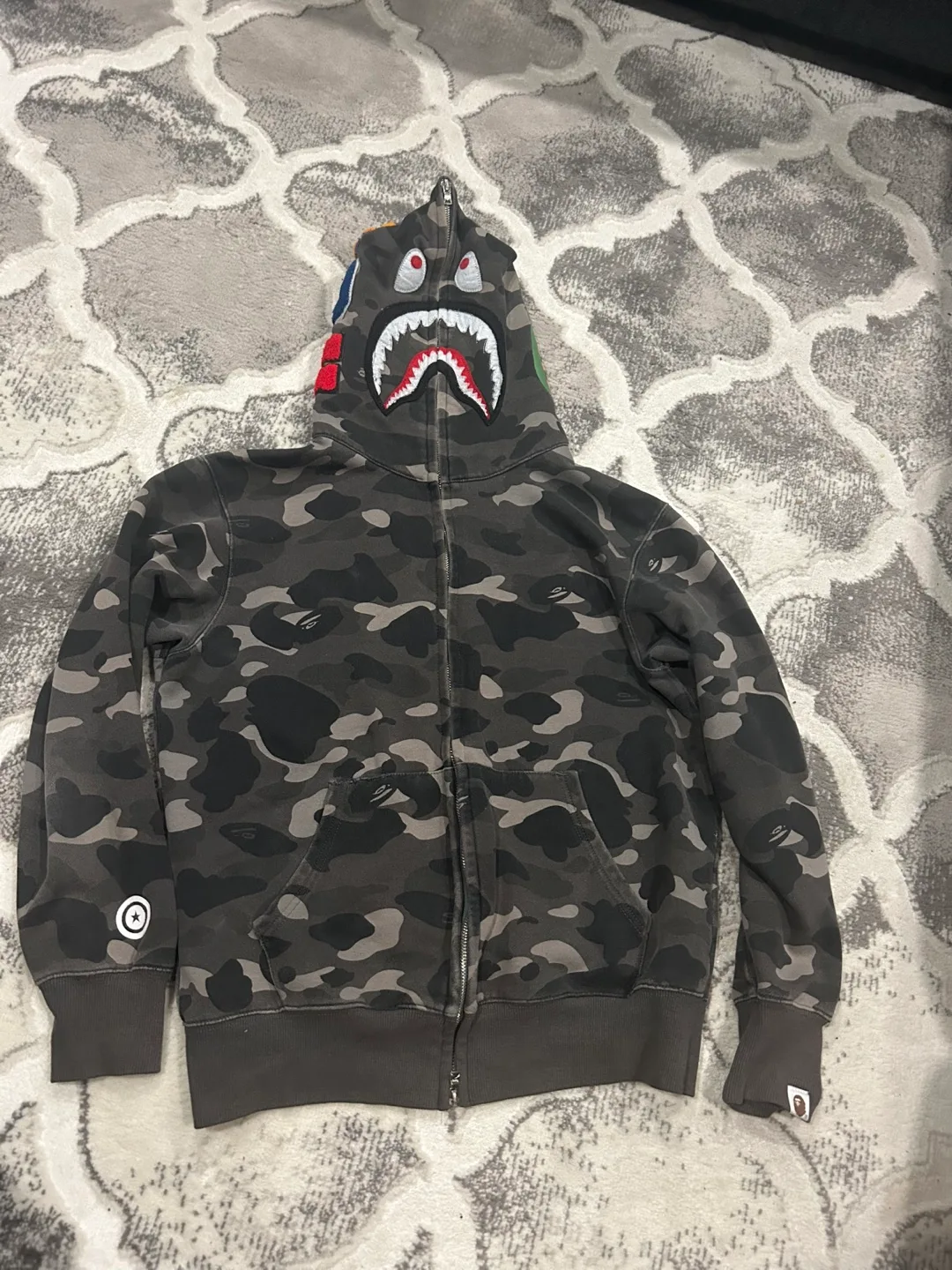 BAPE Camo Shark Hoodie thumbnail