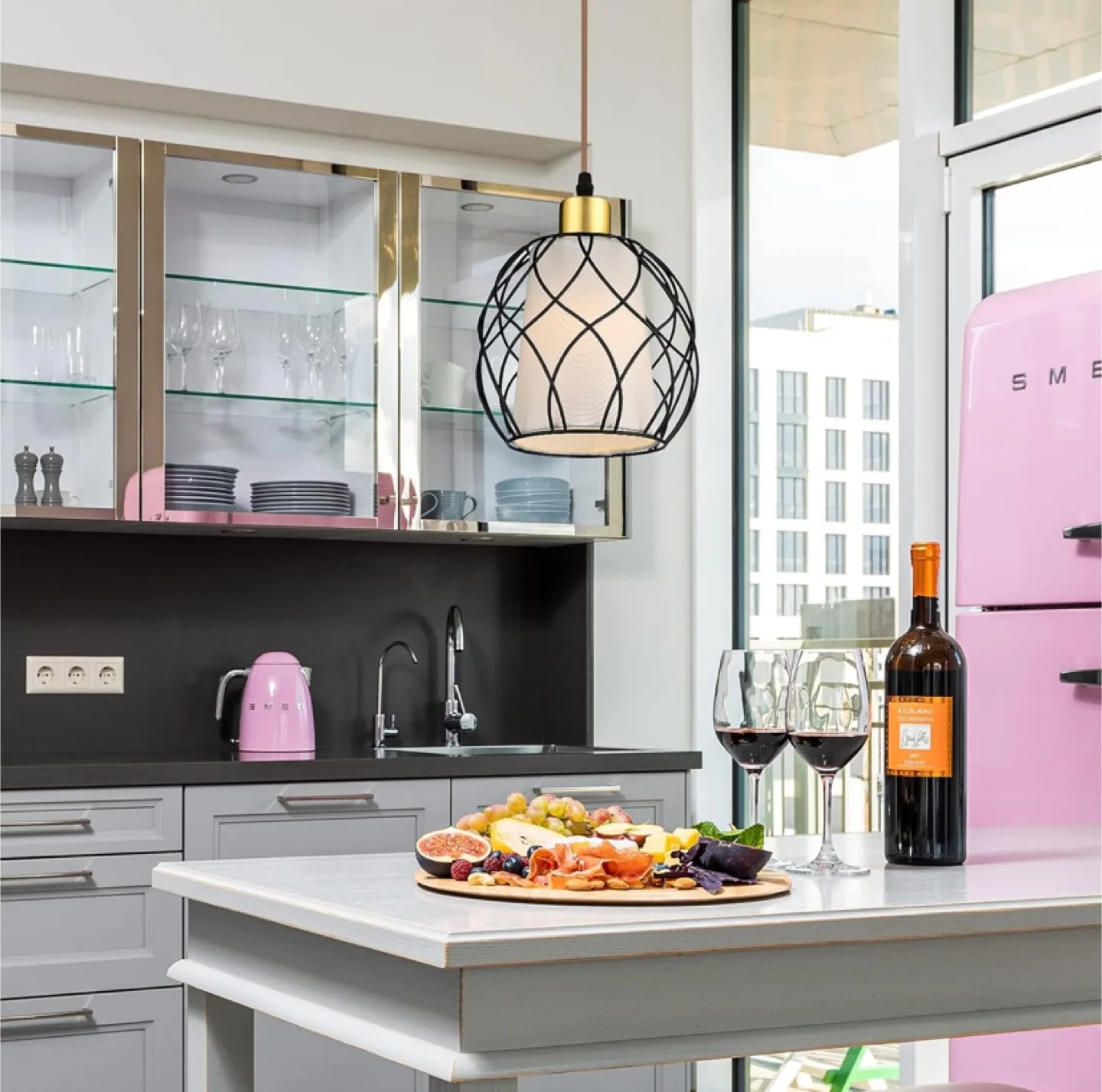 Modern Pendant Light Fixture with Dimmable Switch image indicator(4)