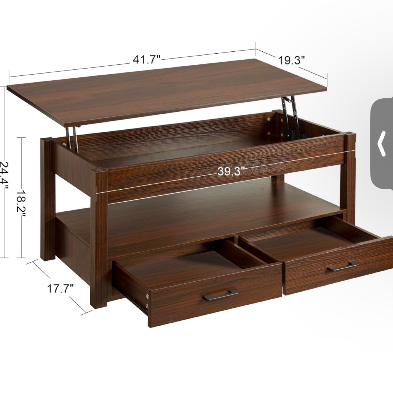 Brand New Lift-Top Coffee Table with Storage