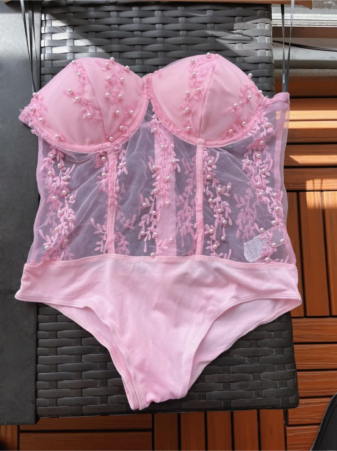 Forever 21 Pink Bodysuit thumbnail